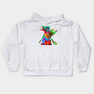 Hummingbird alebrije (dark) Kids Hoodie